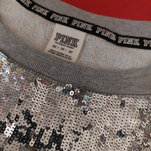 SEQUENCE Pink Victoria's Secret Sweatshirt Women Sz XS - Picture 3 of 4